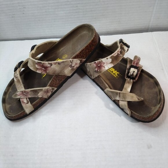 Brown Sandals with Adjustable Straps and Cork Footbed 37 6,5 - Picture 1 of 8